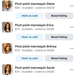 Mannequin Head with Long Brown Hair